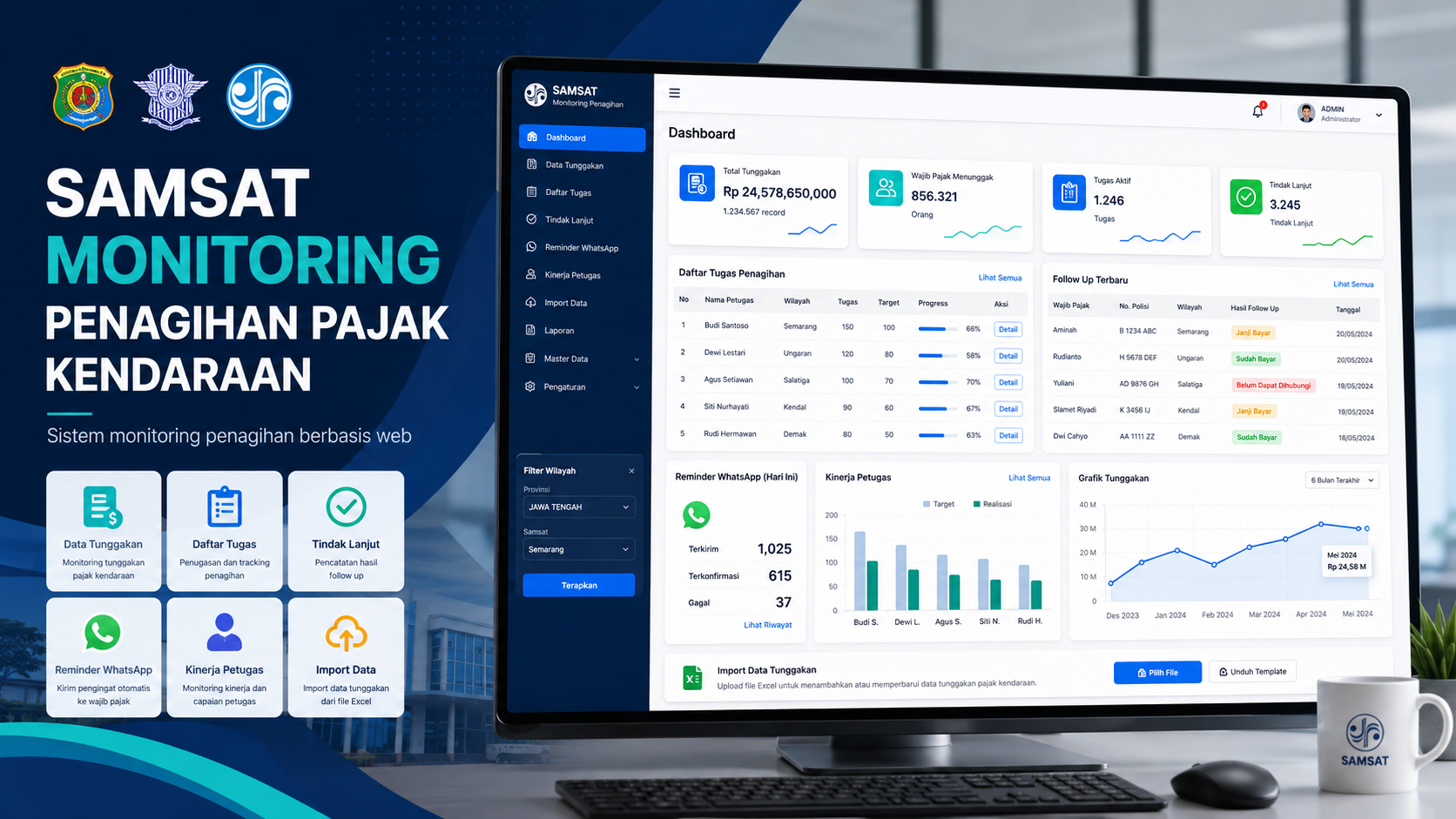 Sistem Monitoring Penagihan / Samsat Tanjungpinang